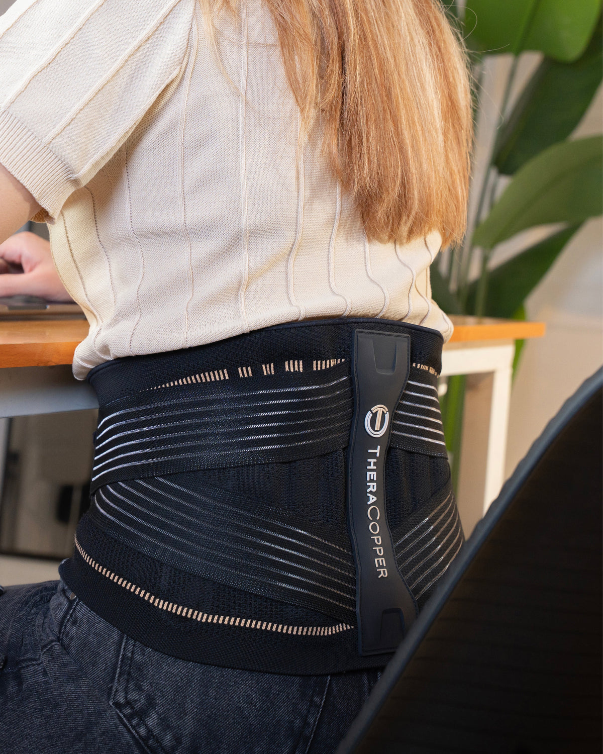 TheraCopper Lower Back Brace | Adjustable Support