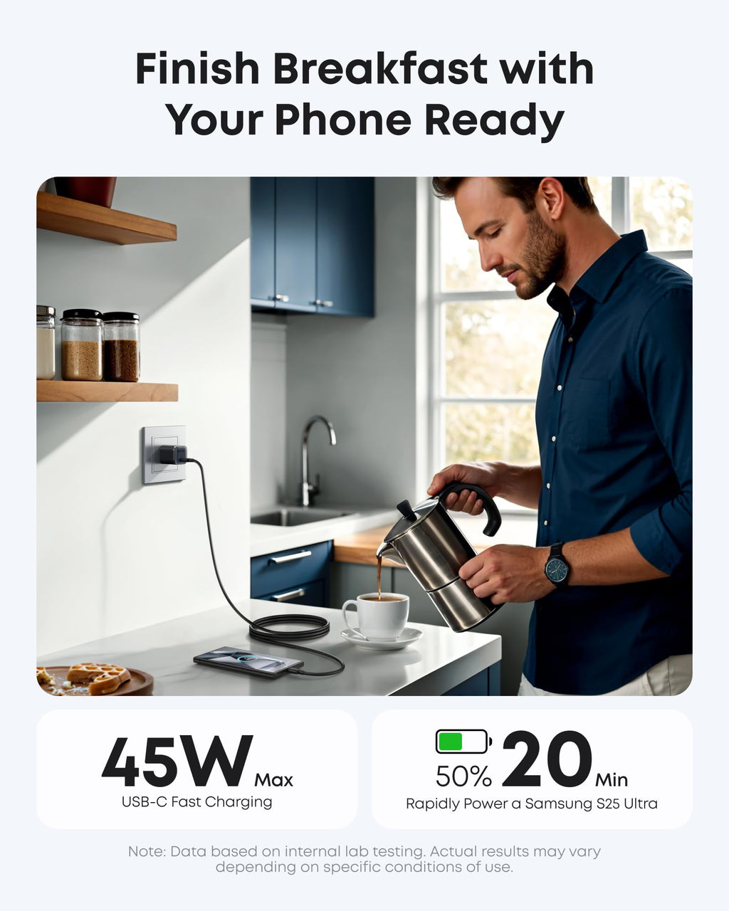 Anker Nano 45W USB-C Charger | Cable Included