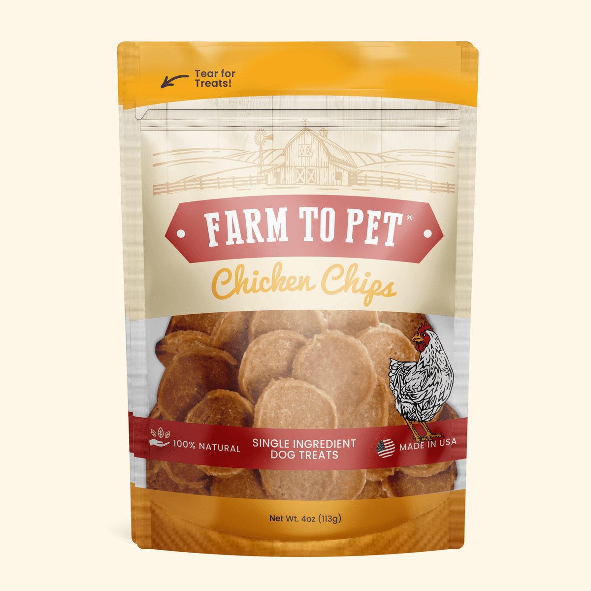 Farm to Pet Chicken Chips | Single-Ingredient Dog Treats