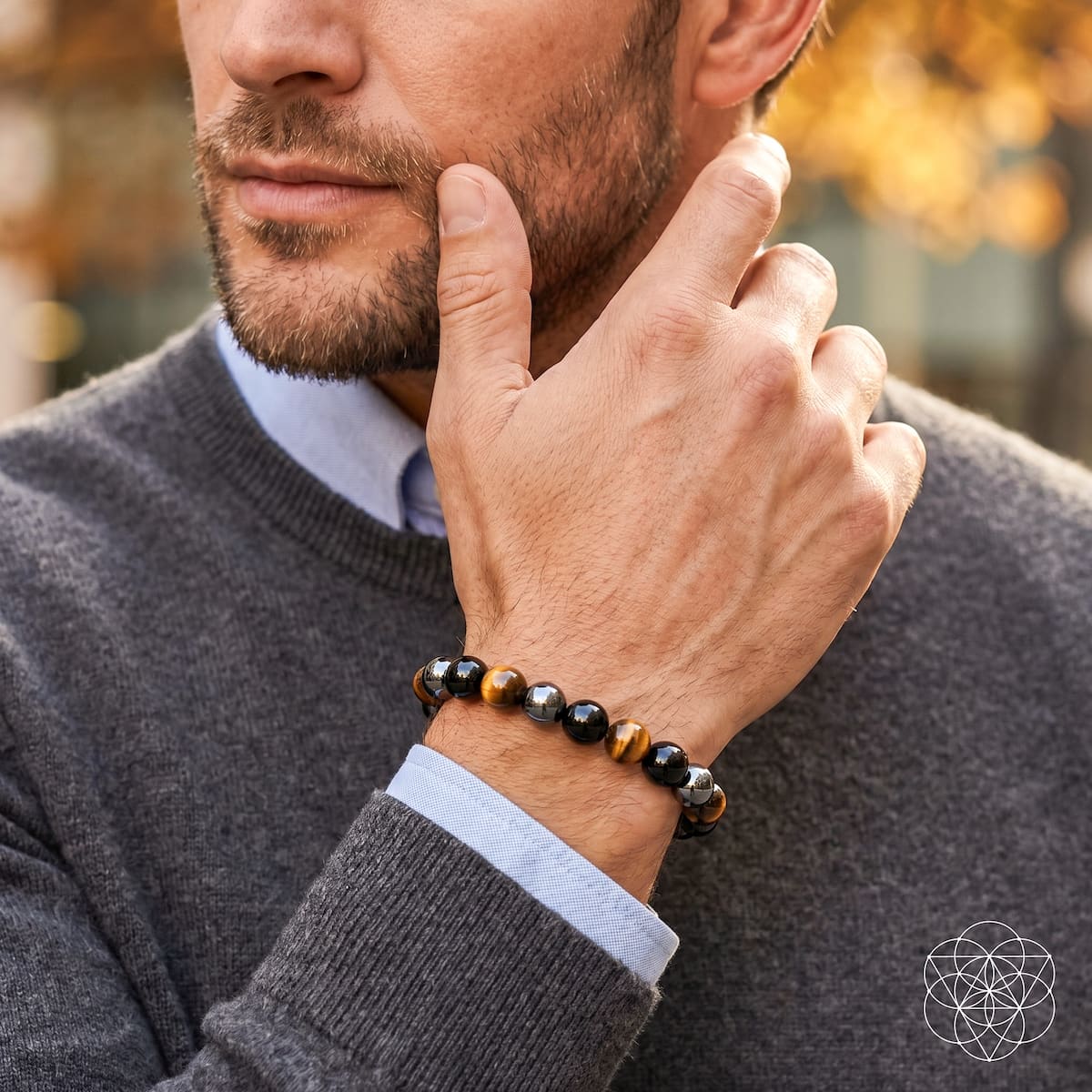 Triple Protection Bracelet | Natural Stone