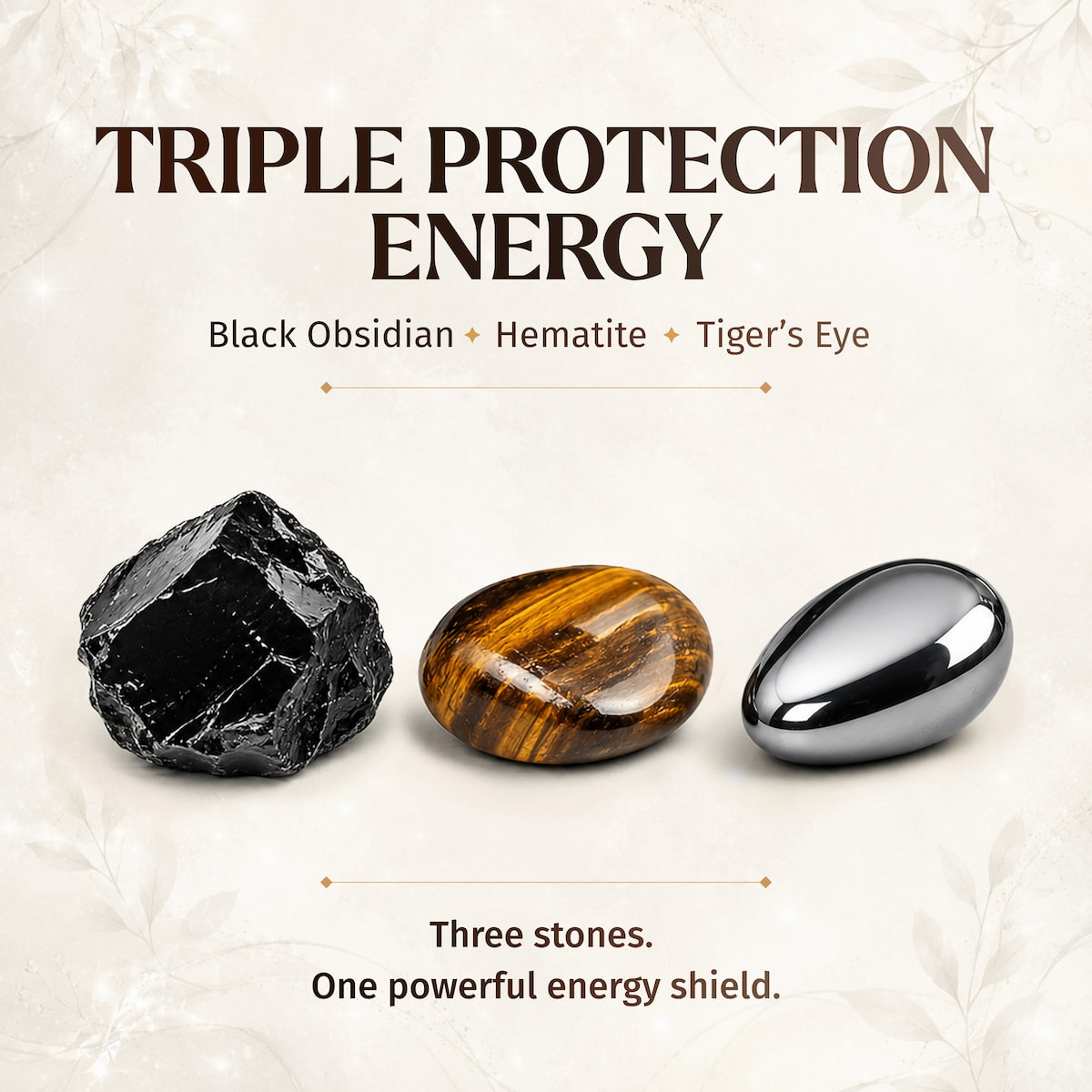 Triple Protection Bracelet | Natural Stone