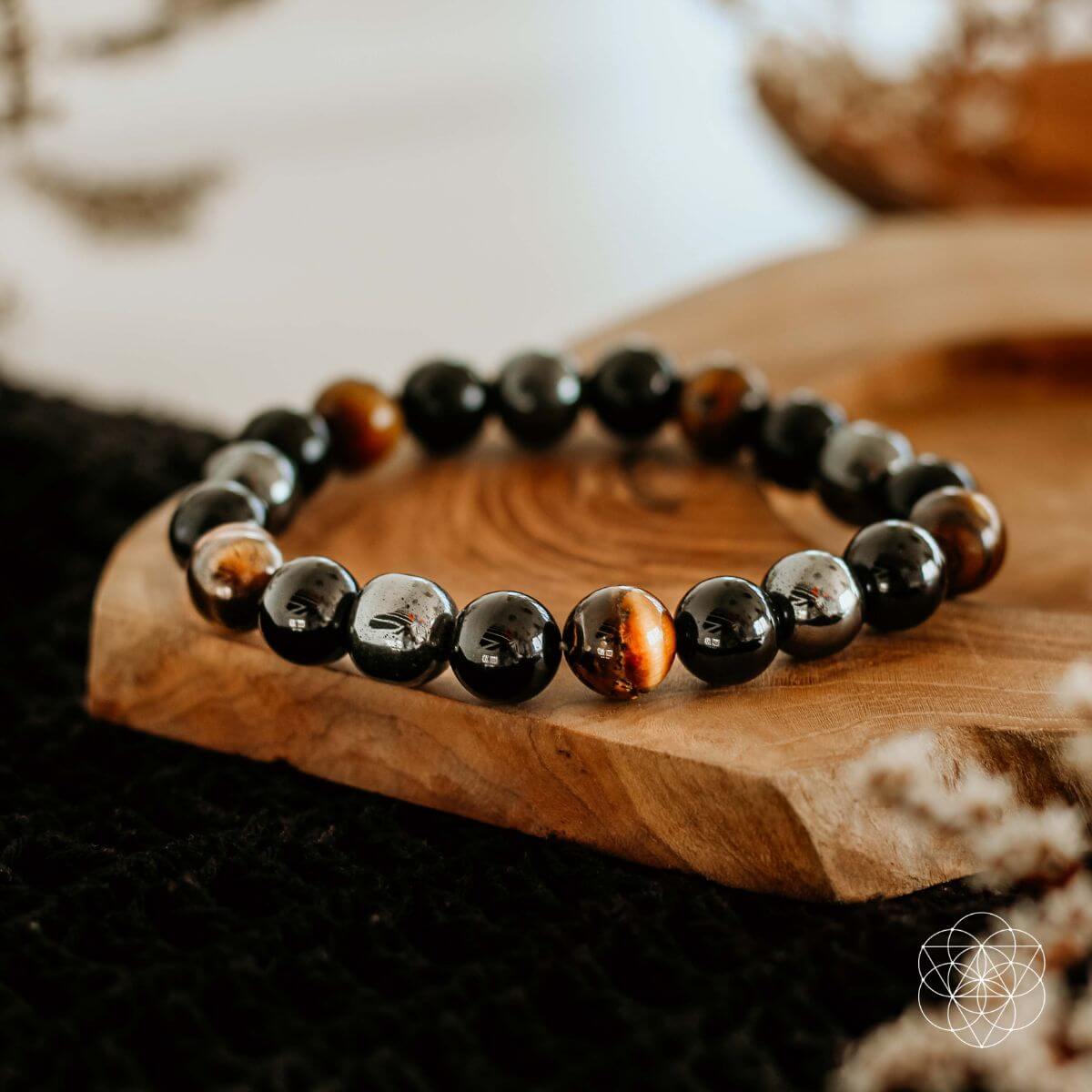 Triple Protection Bracelet | Natural Stone
