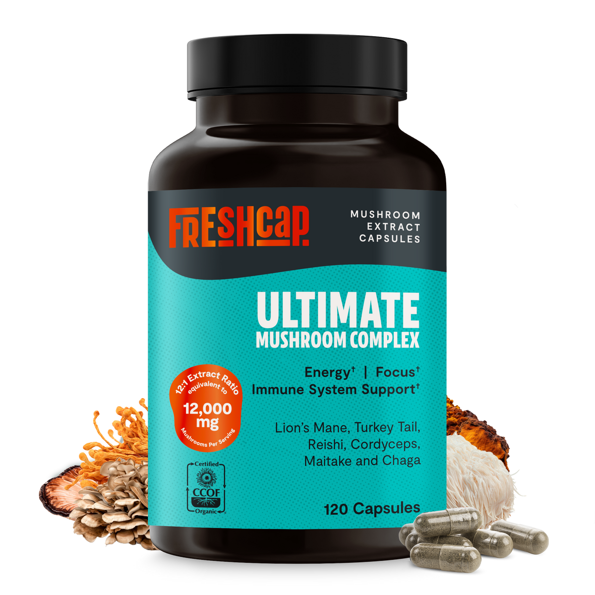 Organic Mushroom Complex | Supplement Capsules